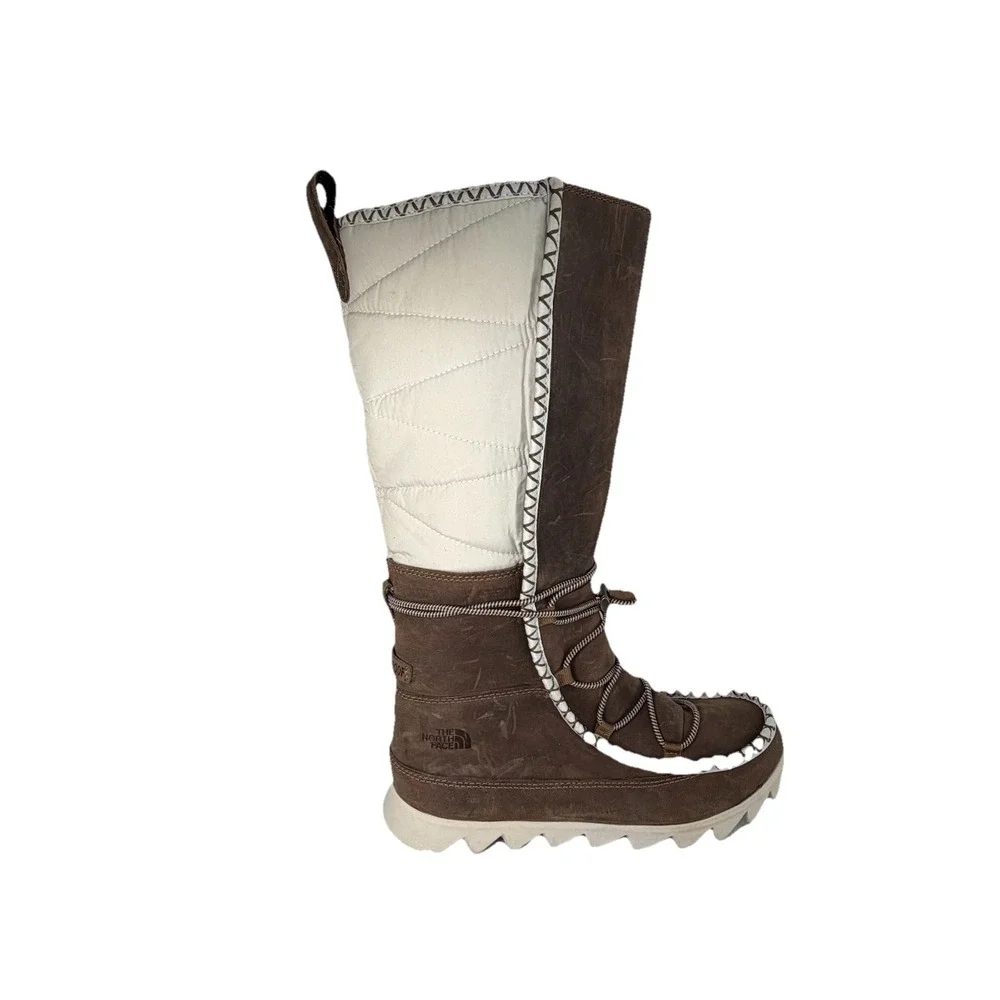 The North Face Sisque Waterproof Tall‎ Brown/Ivory Boot Women's Size 7 No Box